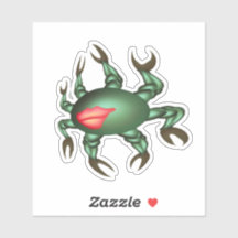 Smiling green crab