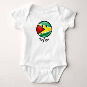 Smiling Guyanese Flag Baby Bodysuit