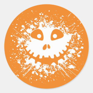 Smiling Halloween Jack-O'-Lantern Sticker