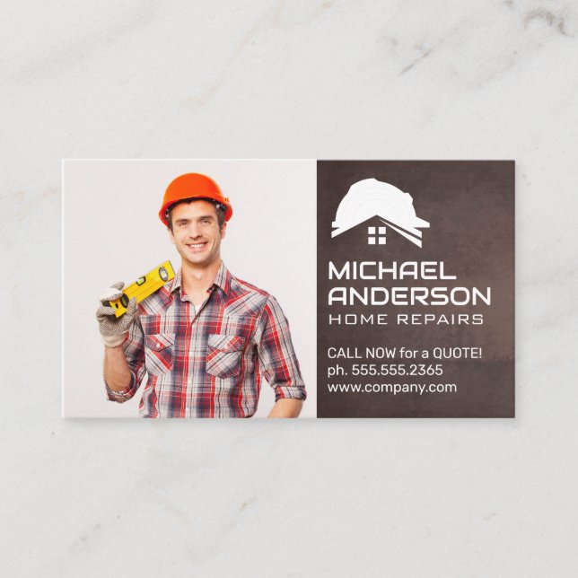 Smiling Handyman Business Card (Front)