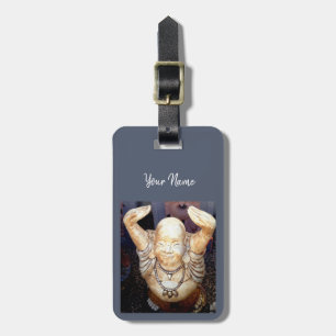 smiling happy buddha tag