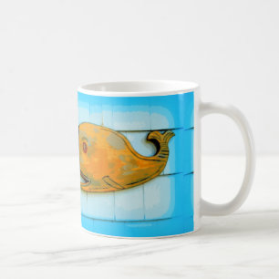 smiling happy whale coffee mug