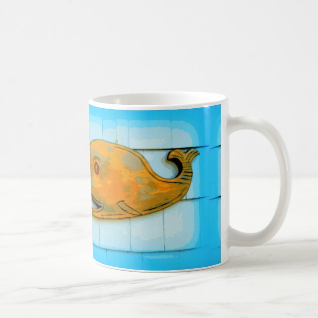 smiling happy whale coffee mug (Right)