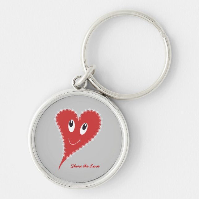 Smiling Heart Valentine’s Key Ring (Front)