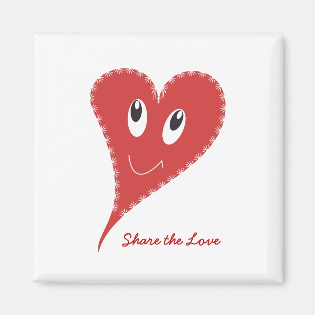 Smiling Heart Valentine’s Magnet (Front)