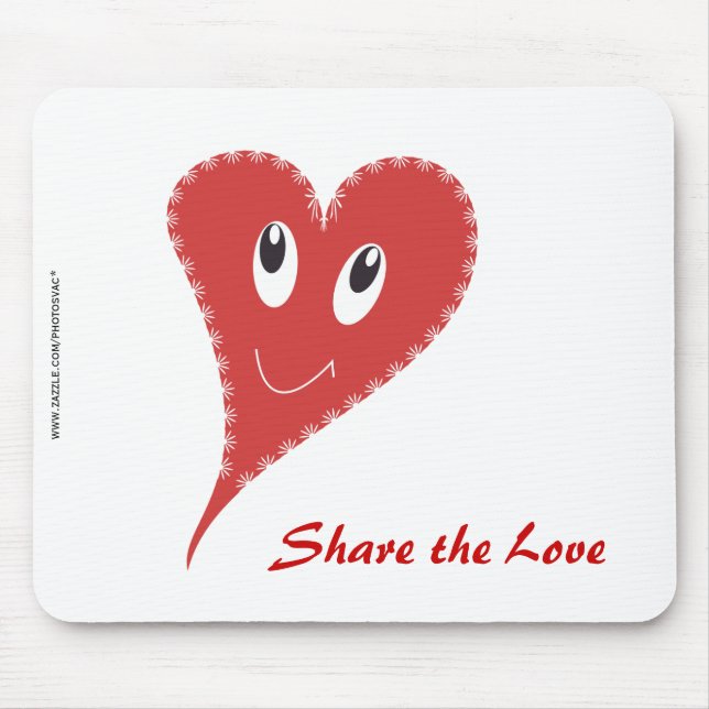 Smiling Heart Valentine’s Mouse Mat (Front)