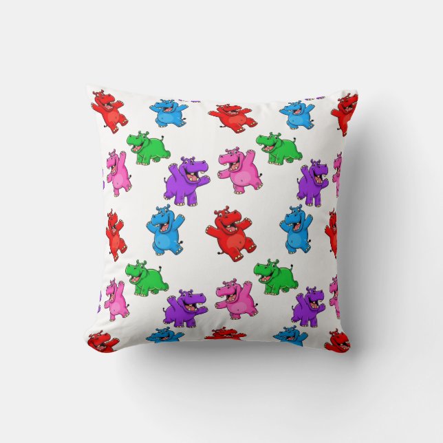 Smiling Hippo Collection Cushion (Front)