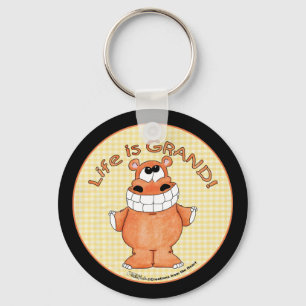 Smiling Hippo-Life is Grand Key Ring