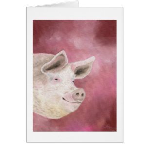 Smiling hog card