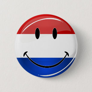 Smiling Holland Netherlands Flag 6 Cm Round Badge