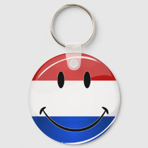 Smiling Holland Netherlands Flag Key Ring