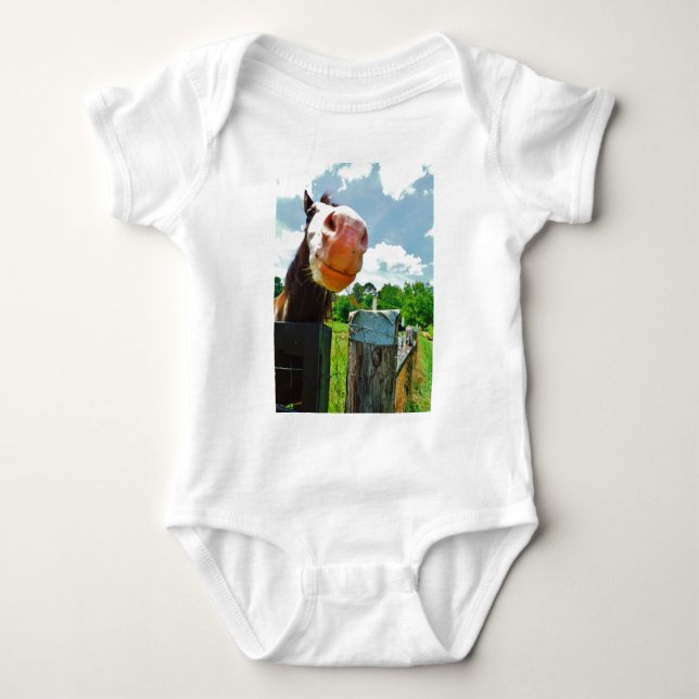 Smiling Horse Baby Bodysuit (Front)