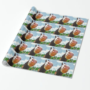 Smiling Horse Wrapping Paper