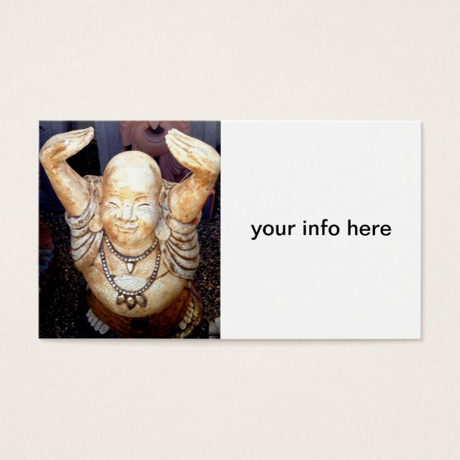 smiling hotei buddha card (Front)