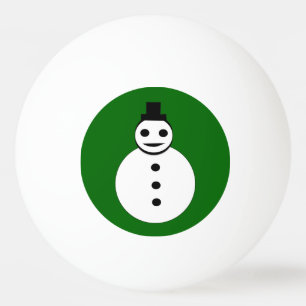 Smiling hristmas Snowman Ping Pong Ball