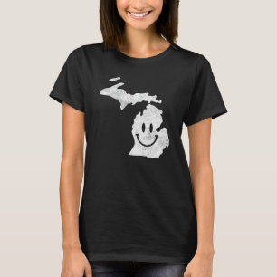 Smiling In Mi U2013  Michigan Happy Face T-Shirt