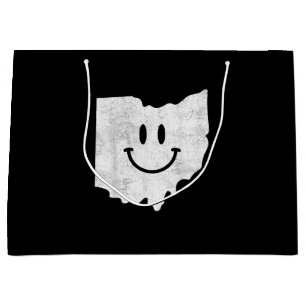 Smiling in OH – Funny Ohio Happy Face  Large Gift Bag