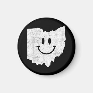 Smiling in OH – Funny Ohio Happy Face  Magnet