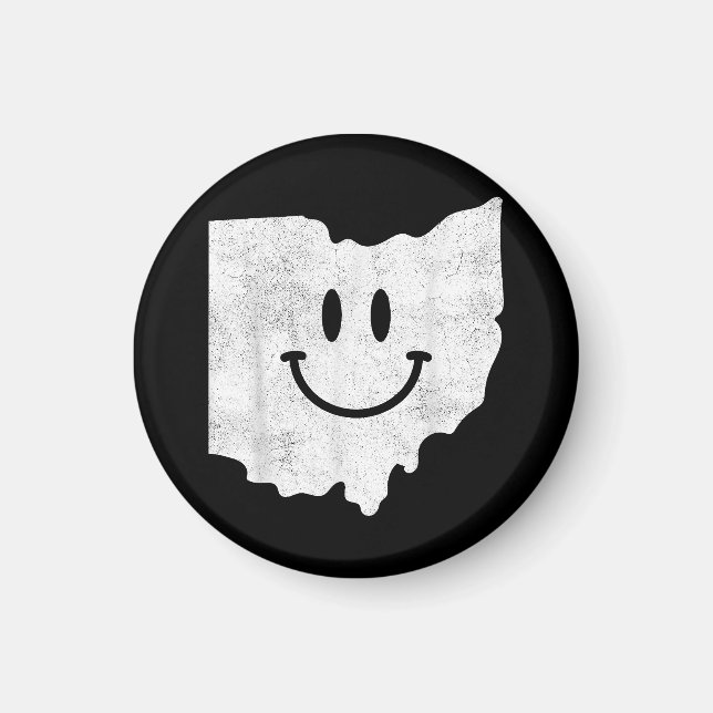 Smiling in OH – Funny Ohio Happy Face  Magnet (Front)
