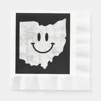 Smiling in OH – Funny Ohio Happy Face Napkin