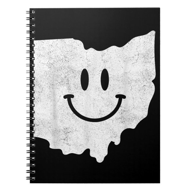 Smiling in OH – Funny Ohio Happy Face  Notebook (Front)