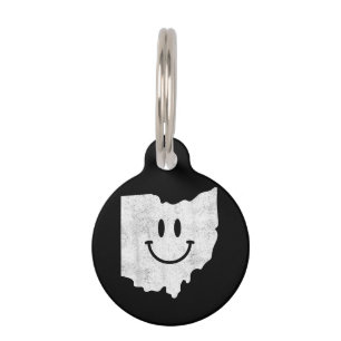 Smiling in OH – Funny Ohio Happy Face Pet Tag
