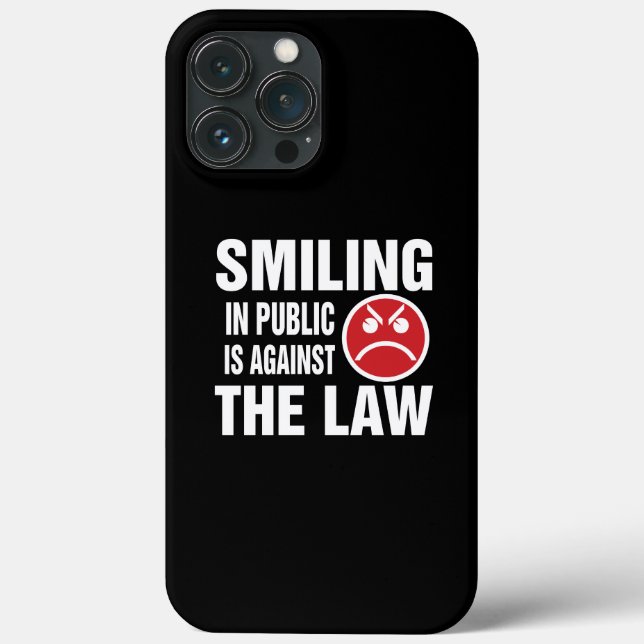 Smiling in Public is Against the Law Case-Mate iPhone Case (Back)