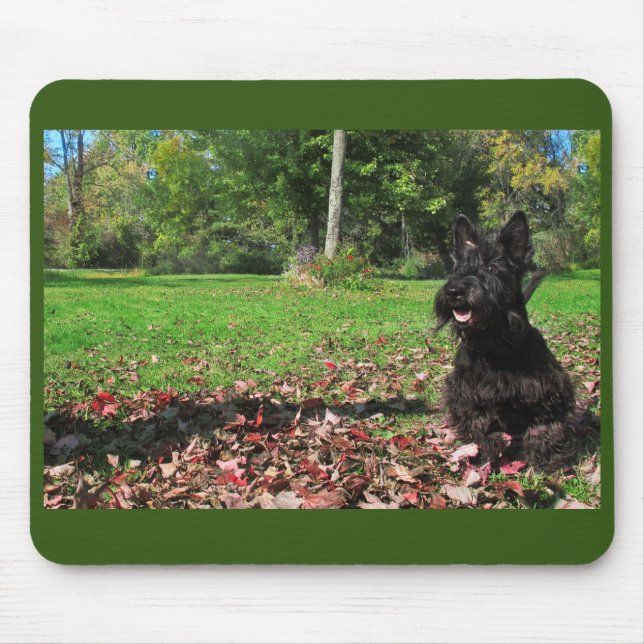 Smiling in the Leaves Mouse Mat (Front)