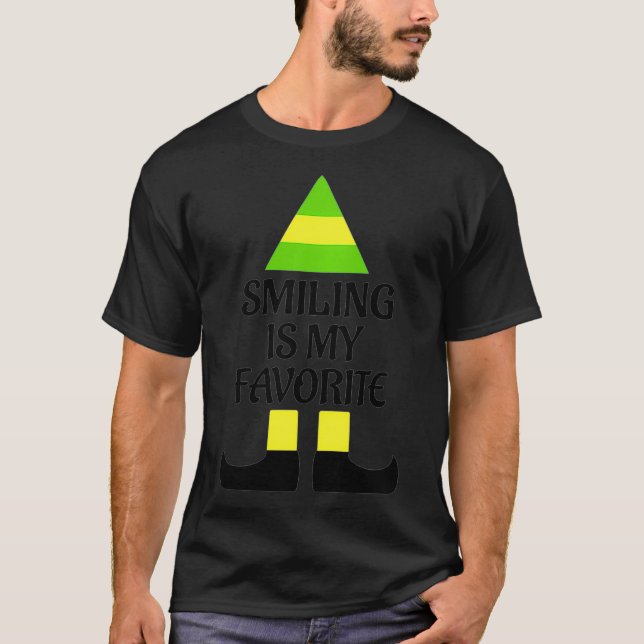 Smiling is my favourite Christmas ELF Matching fam T-Shirt (Front)
