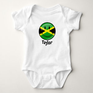 Smiling Jamaican Flag Baby Bodysuit