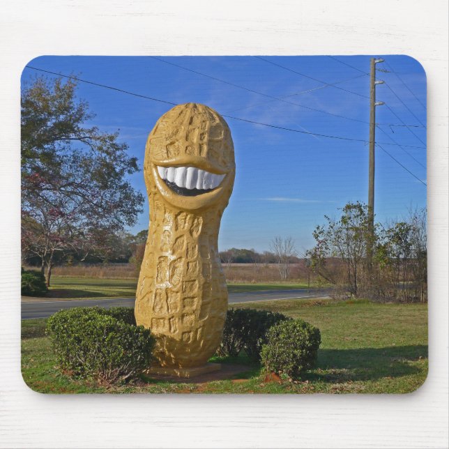 Smiling Jimmy Carter Peanut - Plains Georgia Mouse Mat (Front)