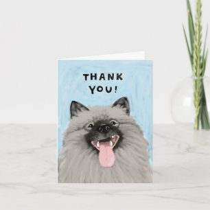 Smiling Keeshond Thank You