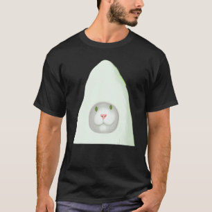 Smiling kitten artwork white cat meme T-Shirt