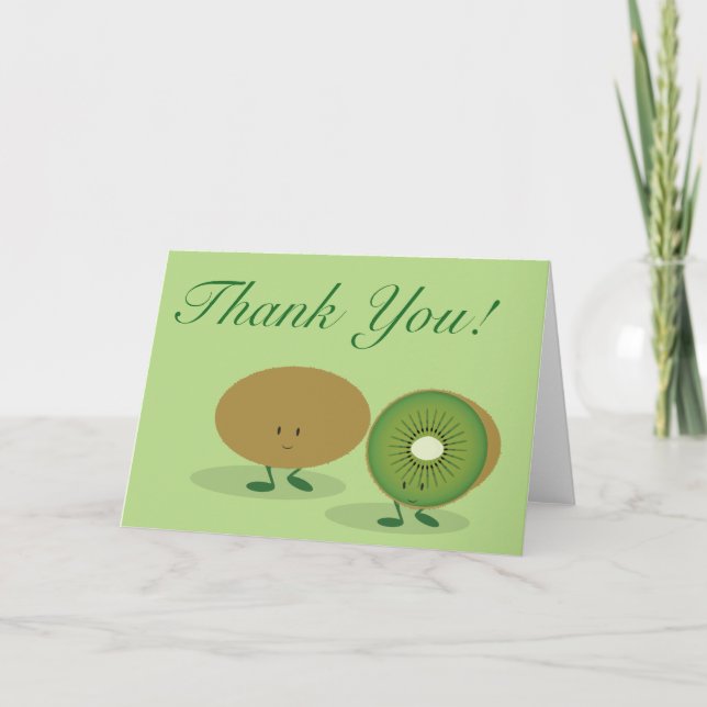 Smiling Kiwi thank you Card (Front)