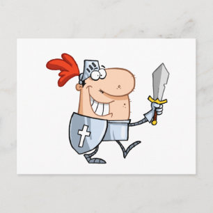 Smiling-knight-with-sword Postcard