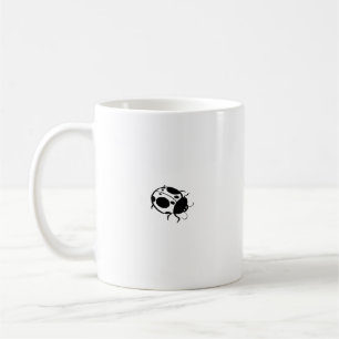 Smiling Ladybug Black and White Mini - Coffee Mug