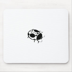 Smiling Ladybug Black and White Mini - Mouse Mat