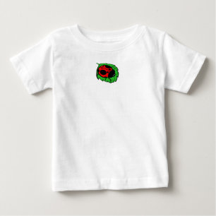 Smiling Ladybug on Green Leaf Mini - Baby T-Shirt