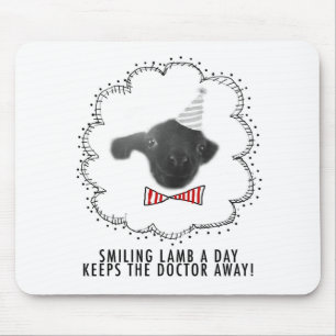 Smiling Lamb Mouse Mat