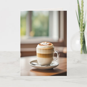 Smiling Latte for Birthday Card