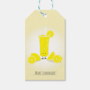 Smiling Lemonade Glass   Gift Tags
