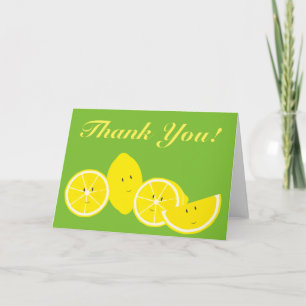 Smiling lemons thank you card