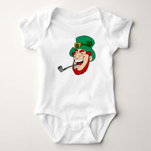 Smiling Leprechaun St. Patrick's Day Baby Bodysuit