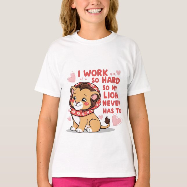 Smiling Lion Cub – Cute Happy Baby Lion T-Shirt (Front)