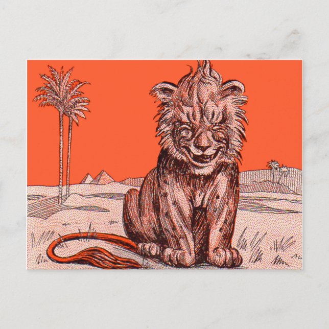 smiling lion postcard (Front)