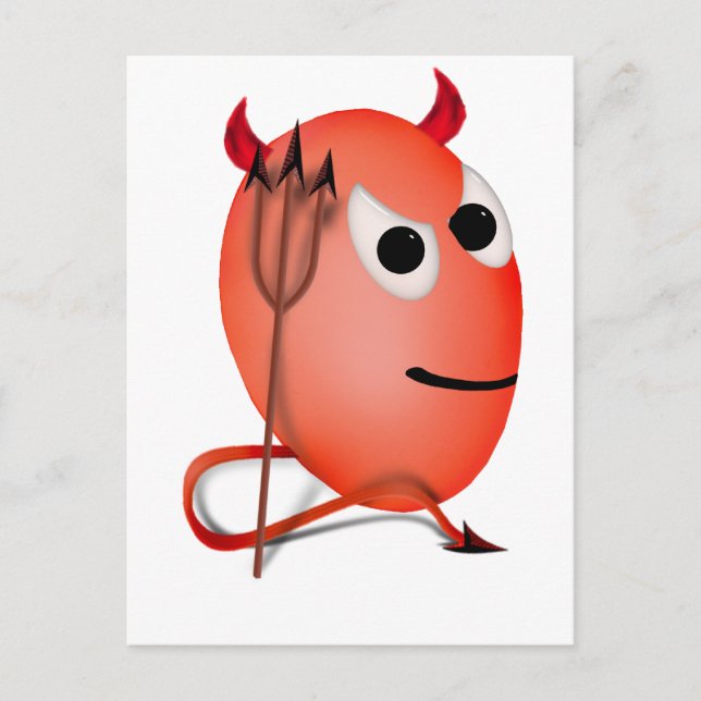 Smiling Little Devil'ed Egg Postcard (Front)