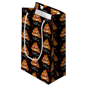 Smiling Love Poop Emoji Valentine's Day Gift Bag