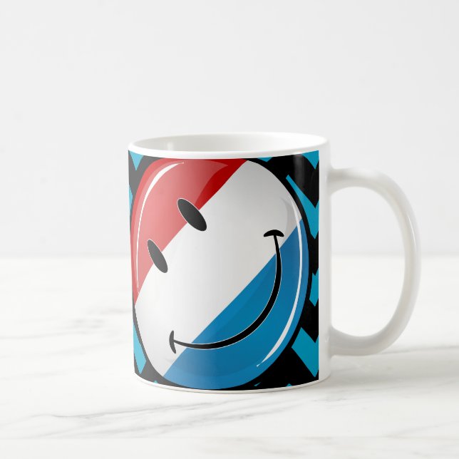 Smiling Luxembourg Flag Coffee Mug (Right)