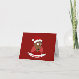Smiling man Christmas cartoon Card