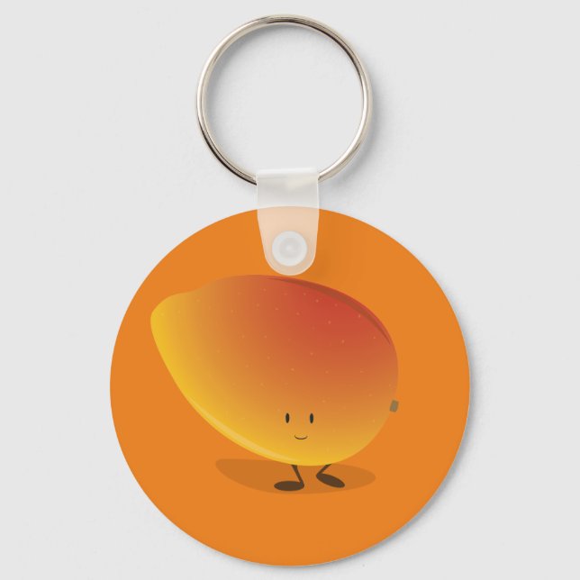 Smiling Mango Character Key Ring (Front)